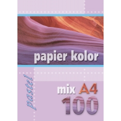 Papier kserograficzny kolor A-4/80g KRESKA mix pastel /100ark/